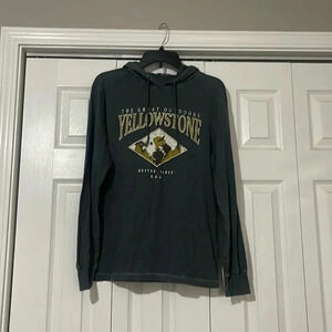 Lightweight acid wash soft Yellowstone long sleeve hooded